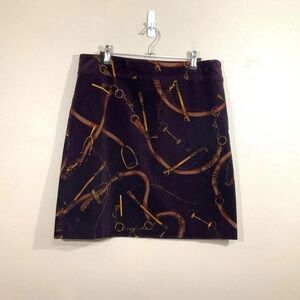 Talbots Purple and Gold Pencil Skirt